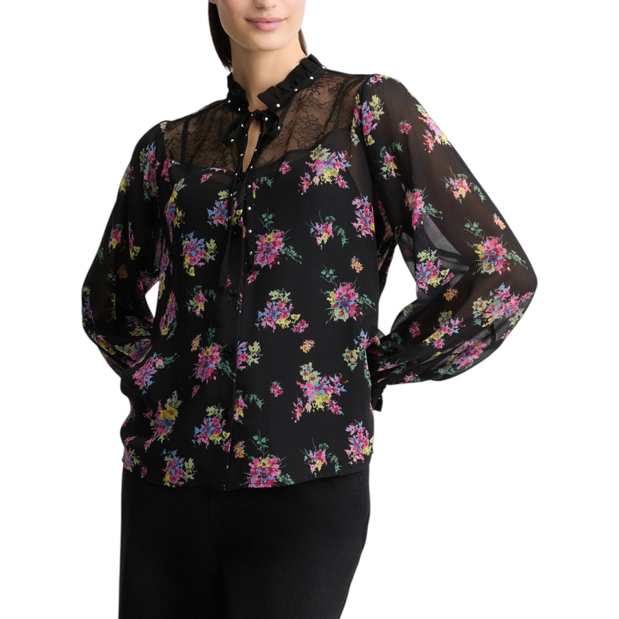 Camicia donna in georgette floreale