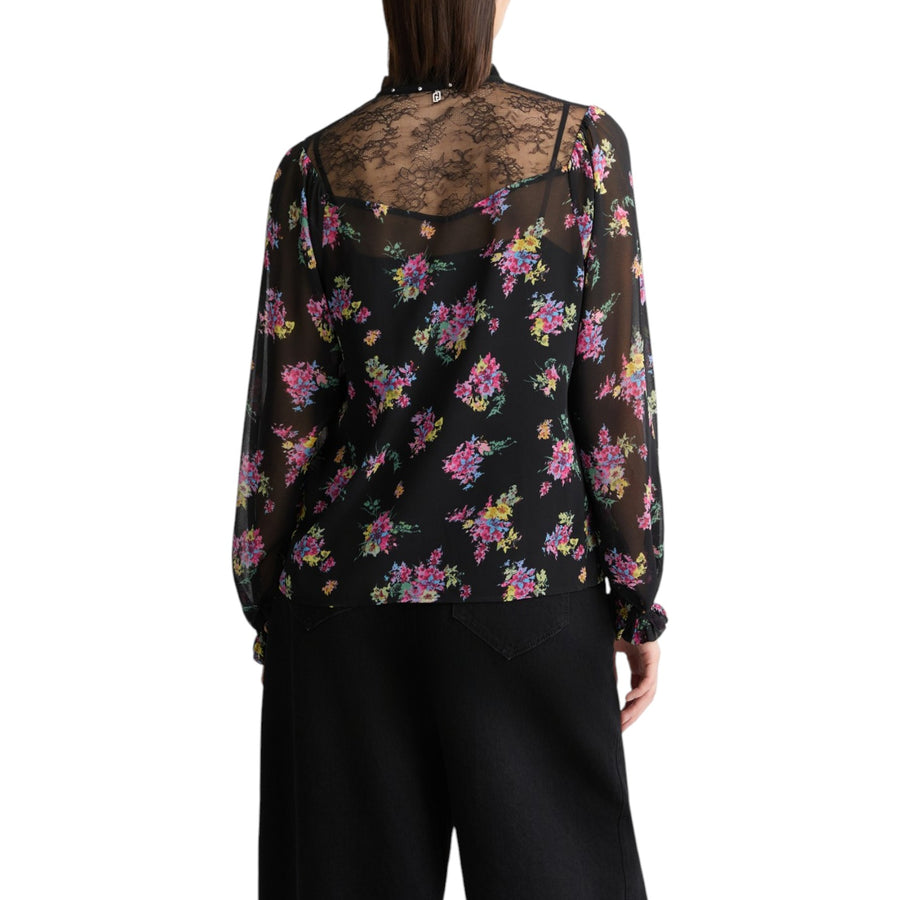 Camicia donna in georgette floreale