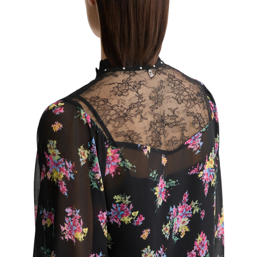 Camicia donna in georgette floreale