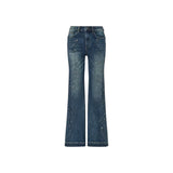 Jeans donna a zampa con gioielli