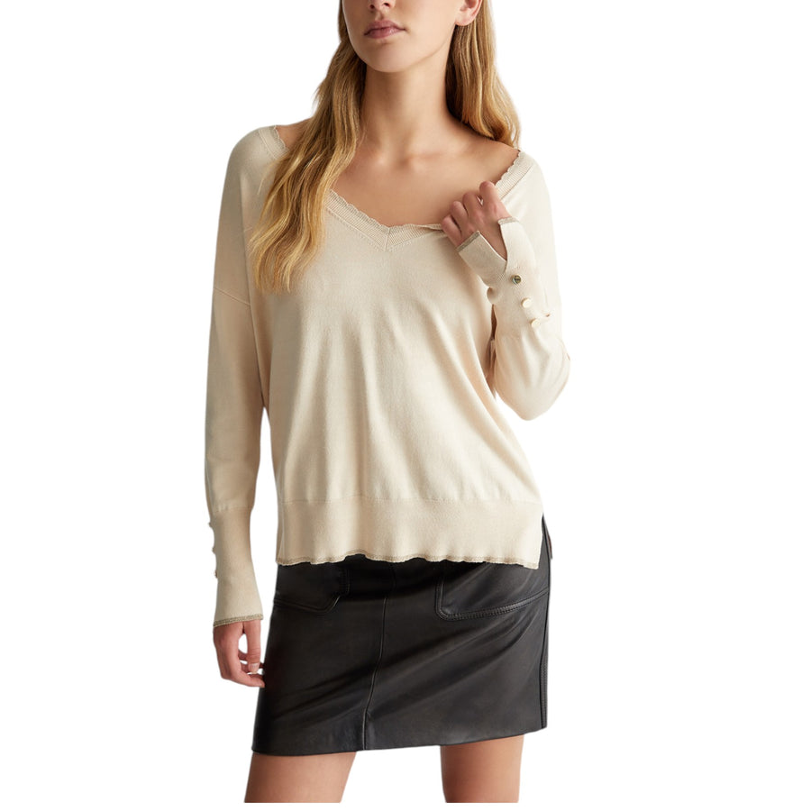 Maglia donna con scollo a V