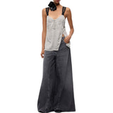 Jeans Donna svasati super wide leg in black denim
