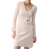 Gilet donna in maglia con dettaglio in pizzo