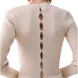 Gilet donna in maglia con dettaglio in pizzo