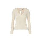 Gilet donna in maglia con dettaglio in pizzo