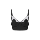 Top donna in fresco lana e tulle