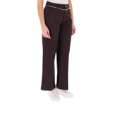 Pantaloni donna flare a vita alta