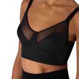 Top donna in fresco lana e tulle