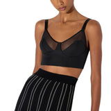 Top donna in fresco lana e tulle