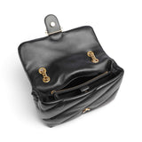 Borsa donna a tracolla media Love Bag Puff in nappa trapuntata con fibbia gioiello