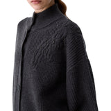 Cardigan donna in lana con ricamo