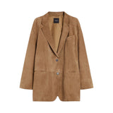Blazer donna over in suede
