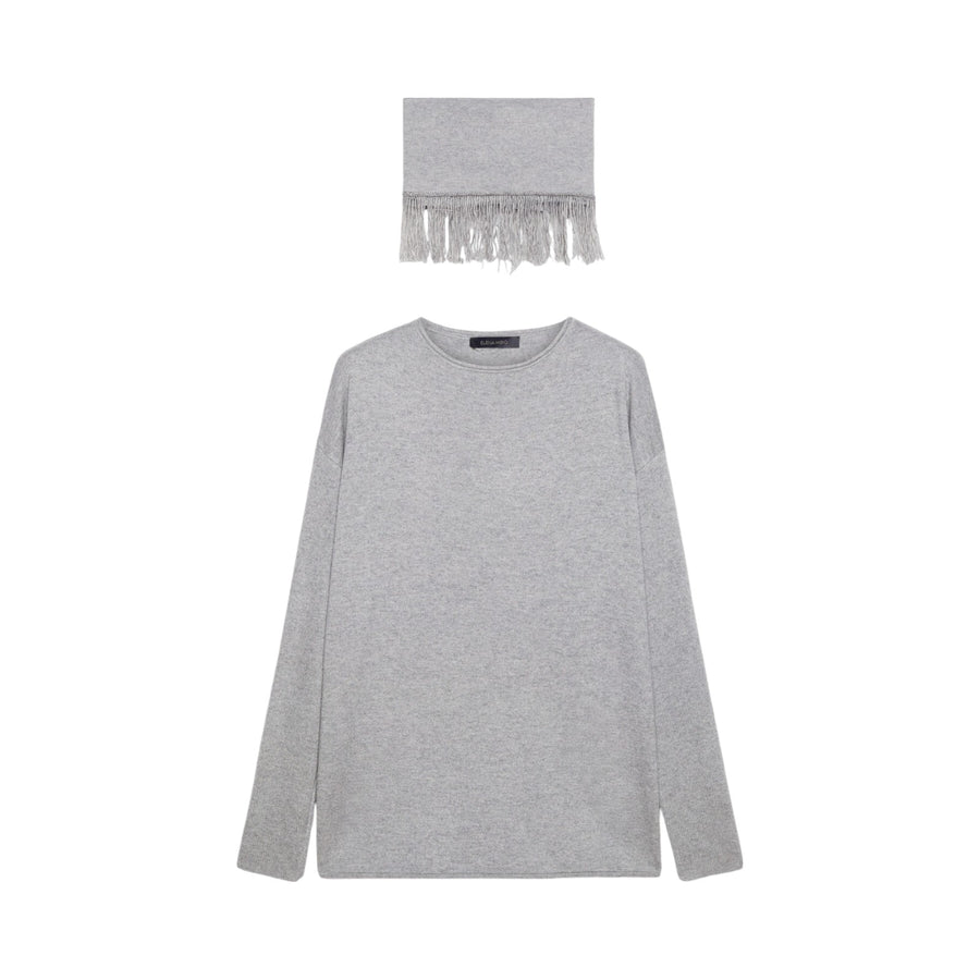 Maglia donna con collo staccabile