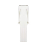 Abito donna in jersey con ricamo