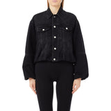 Giubbino donna in denim effetto balloon