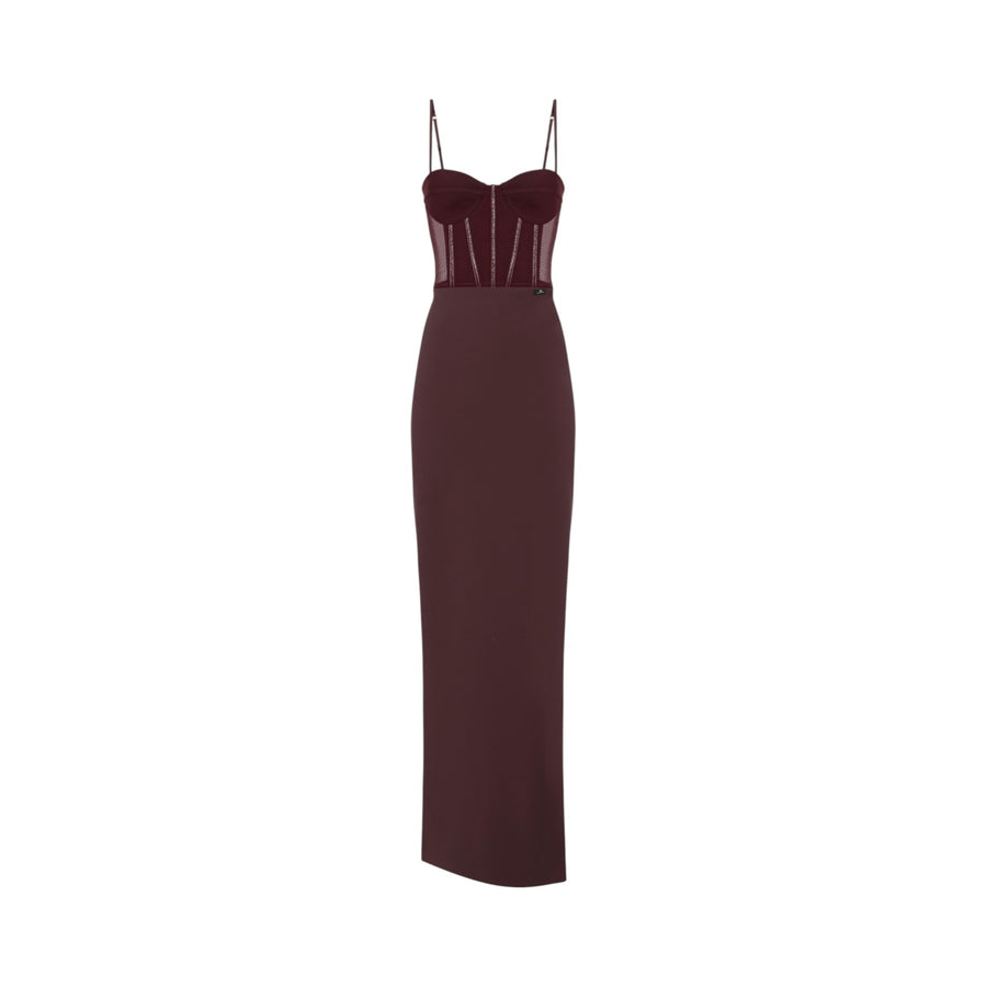 Abito donna Red Carpet in crêpe leggero e tulle
