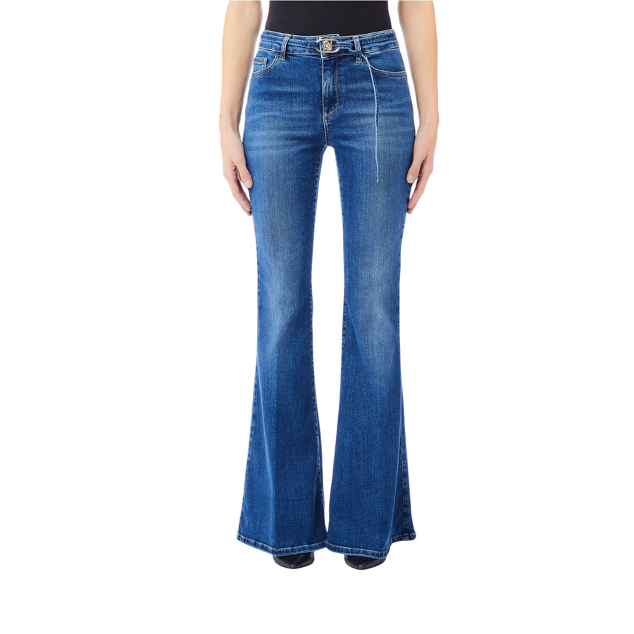 Jeans donna flare con cintura