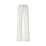 Jeans donna con vita risvoltabile a contrasto