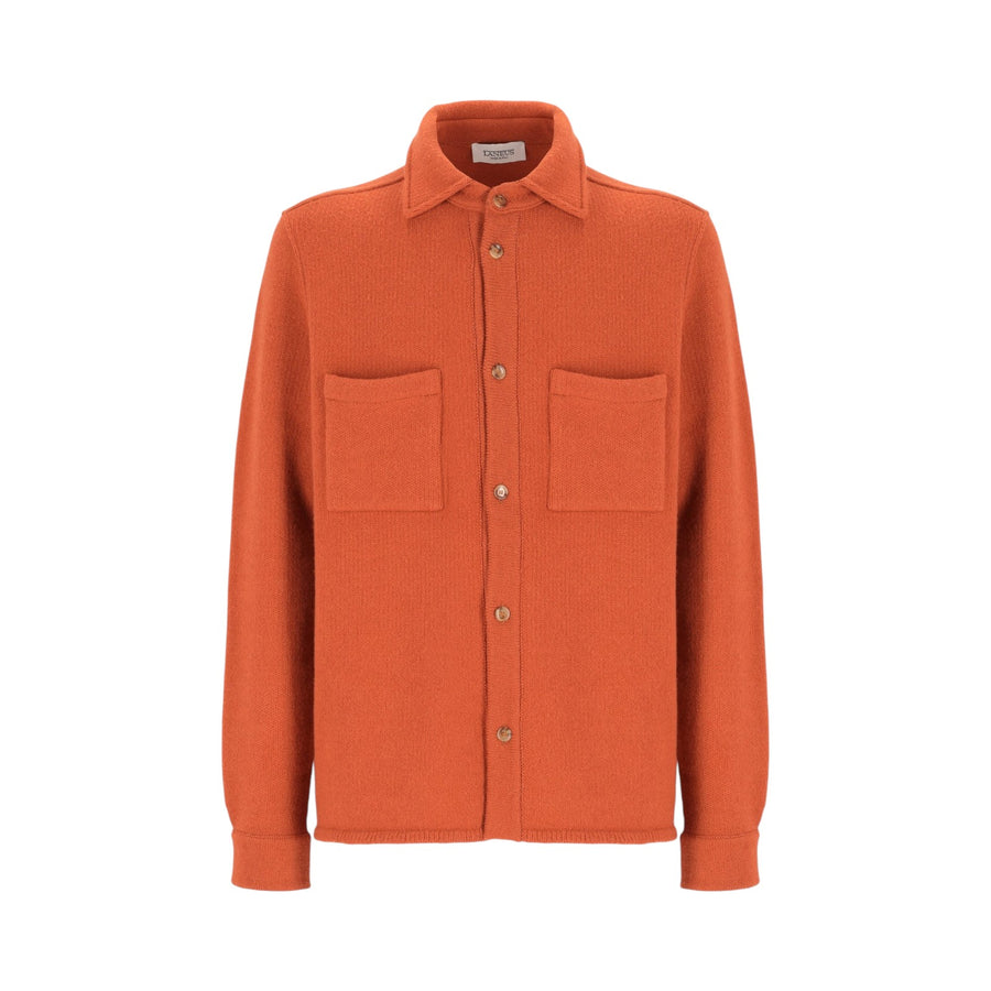 Camicia uomo con cappuccio in lana e cashmere
