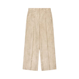 Pantalone donna regular fit in jacquard a rilievo di viscosa