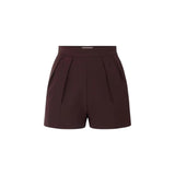 Shorts donna in crêpe leggero con pinces