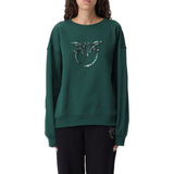 Felpa donna Pinko con logo Love Birds gioiello