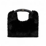 Borsa donna hobo in faux fur