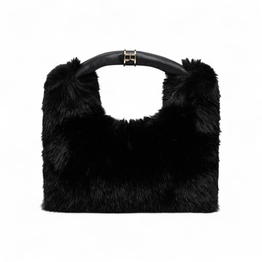 Borsa donna hobo in faux fur
