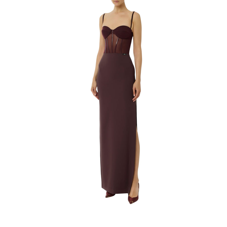 Abito donna Red Carpet in crêpe leggero e tulle