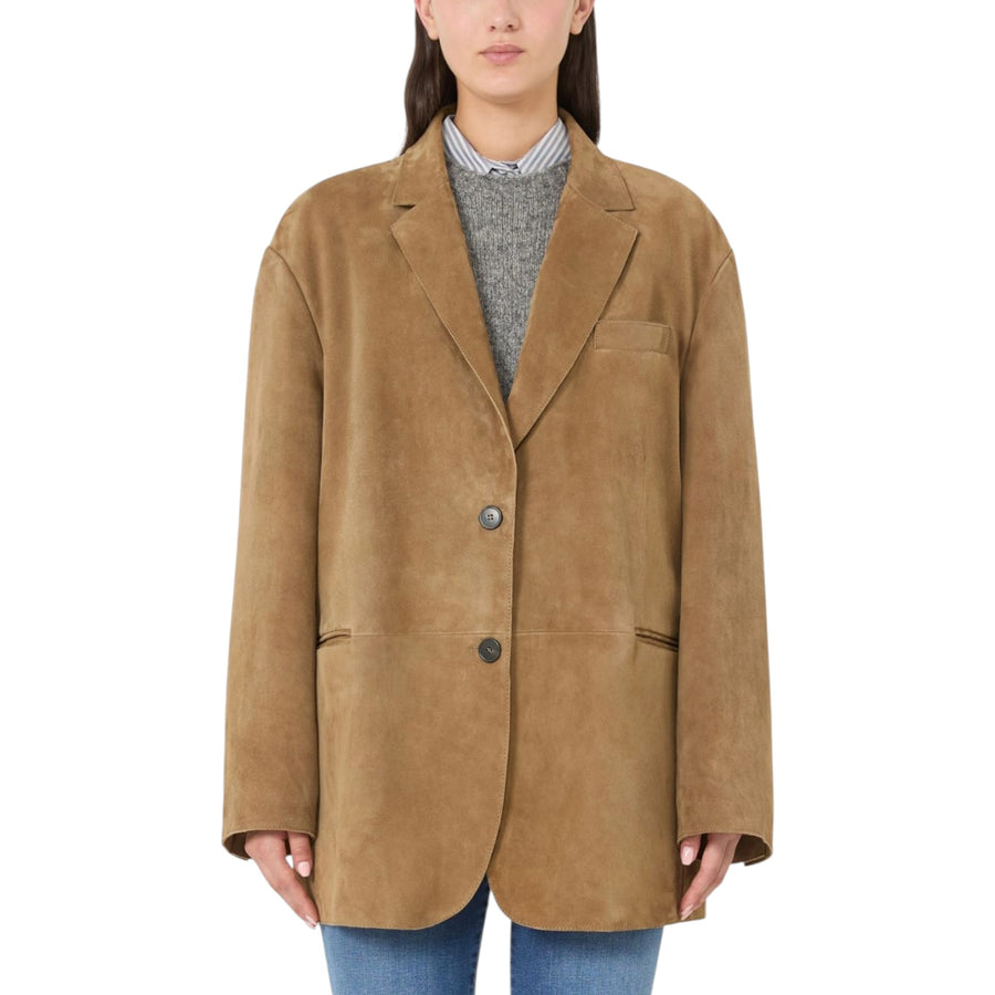 Blazer donna over in suede