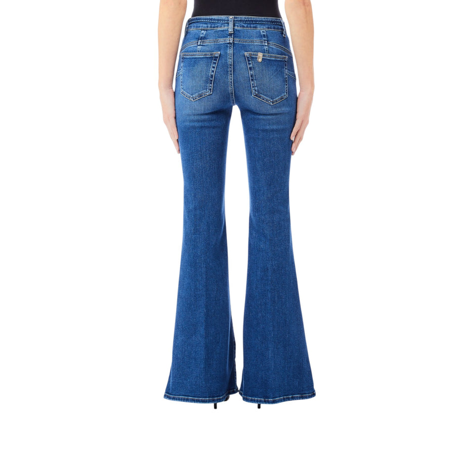 Jeans donna flare con cintura