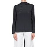 Blusa donna fluida con spacchi