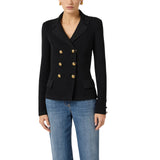 Giacca donna in maglia con bottoni gioiello