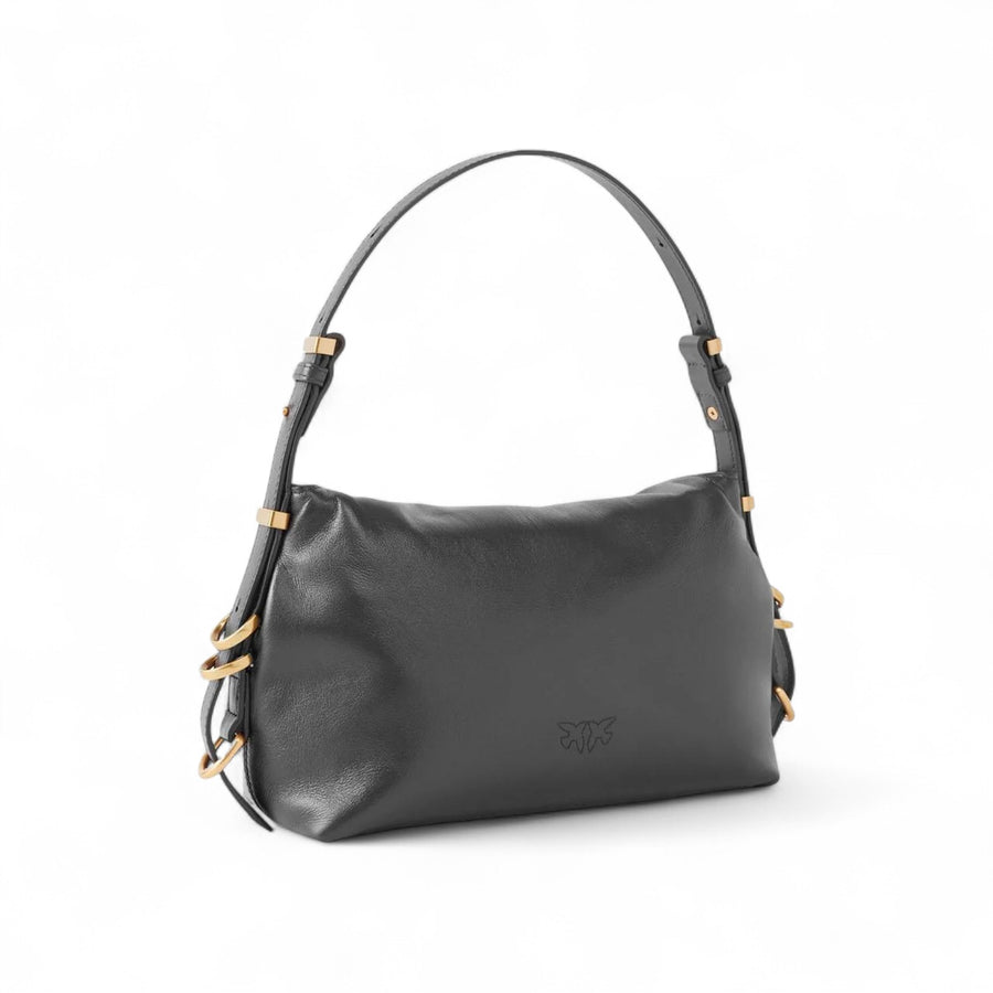 Borsa donna a spalla piccola Saddle Bag Baguette in pelle