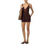 Shorts donna in crêpe leggero con pinces