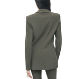 Blazer donna slim in punto stoffa