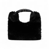 Borsa donna hobo in faux fur