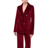 Blazer donna doppiopetto in velluto