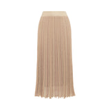 Gonna donna lunga in maglia lurex rigata