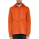 Camicia uomo con cappuccio in lana e cashmere