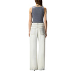 Jeans donna con vita risvoltabile a contrasto