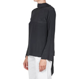 Blusa donna fluida con spacchi