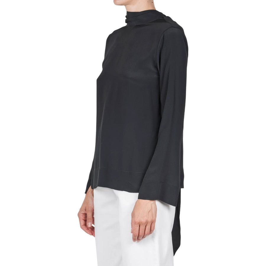 Blusa donna fluida con spacchi