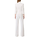 Giacca donna in doppio crêpe stretch e raso