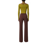 Body donna in maglia a costine con dettagli à jour