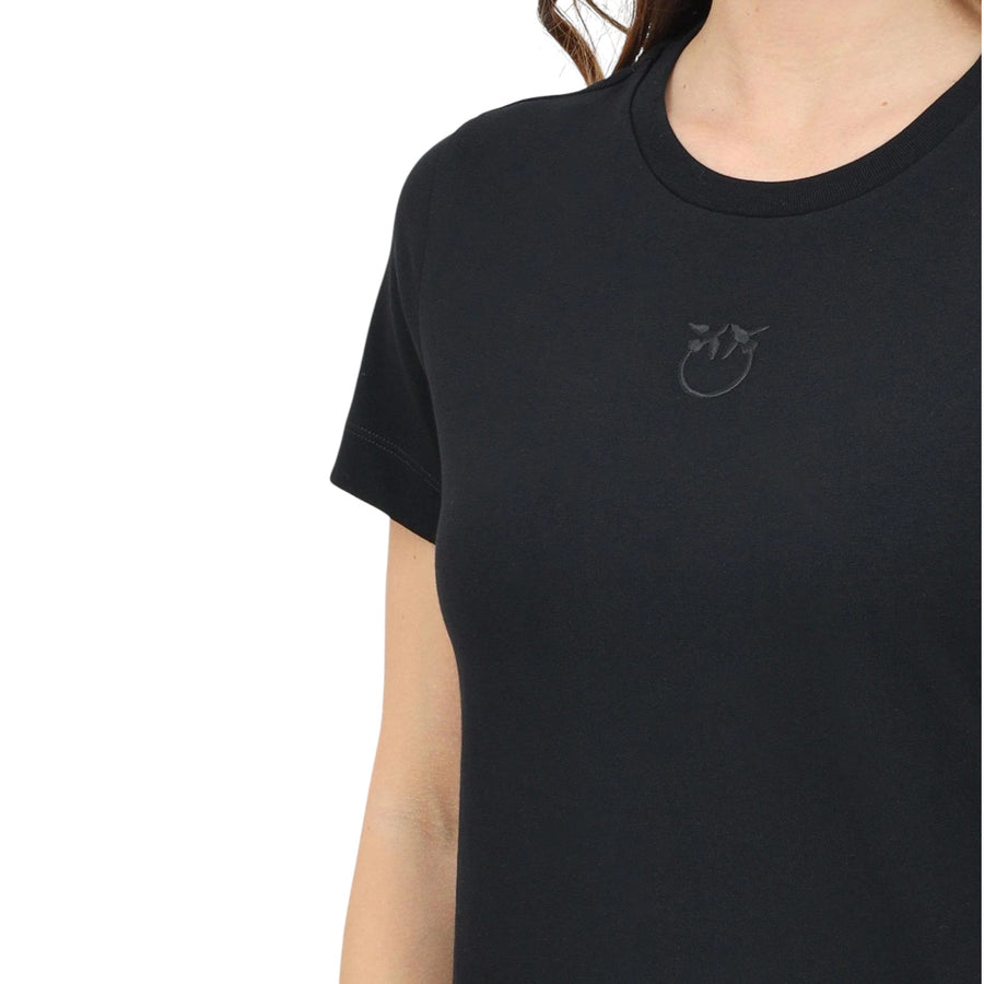 T-shirt donna a manica corta con ricamo logo Love Birds Monogram