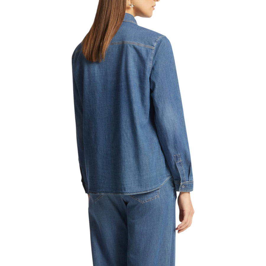 Camicia donna in chambray con collana