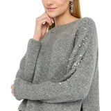 Maglione donna in lana con strass
