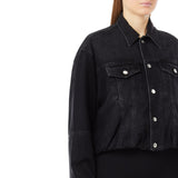 Giubbino donna in denim effetto balloon