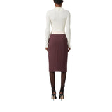 Maglia donna a costine con dettagli à jour